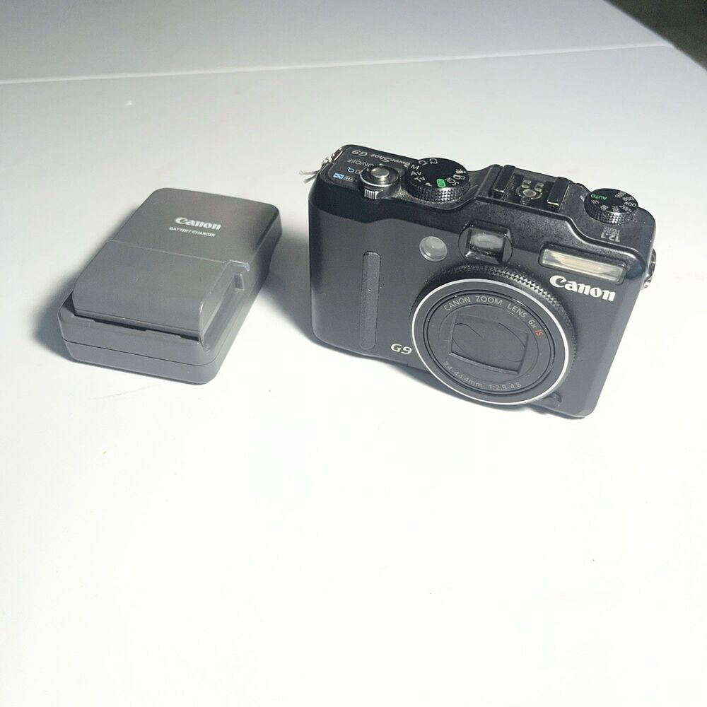 Canon PowerShot G9 Compact Digital Camera -Black- Tested with battery pack